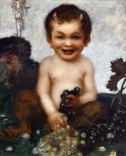 Franz von Stuck.Young faun by 1000 Schilderijen