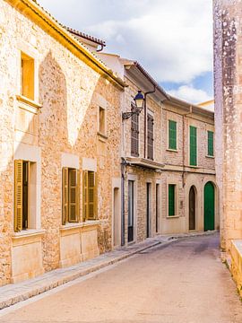 Street in the spanish town Santanyi on Majorca island by Alex Winter