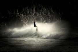 Surfer - surfing the waves of Beliche by Jacqueline Lemmens