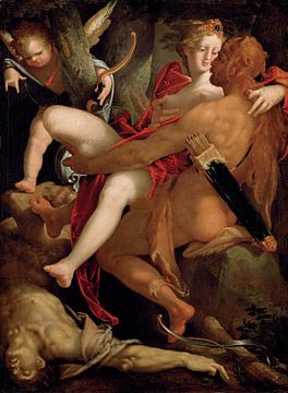 Herkules & Deianira und der Zentaur Nessus, Bartholomäus Spranger - 1582 von Atelier Liesjes