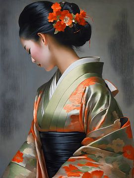 Geisha en silence sur Jolique Arte