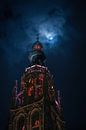 Grote Kerk in Breda bij maanlicht - Portret van Jesper Stegers thumbnail