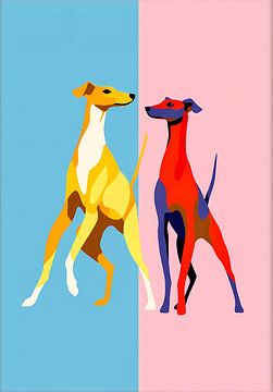 Twee honden van Gapran Art