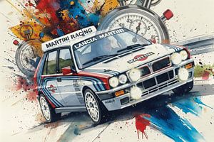 Lancia Delta Integrale Martini Racing - Een legende voor aan de muur ART1