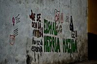 graffitis dans le nord de l'Espagne