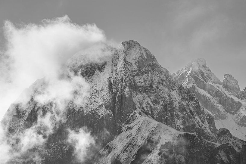 the Höfats in the Allgäu Alps, surrounded by clouds by Walter G. Allgöwer