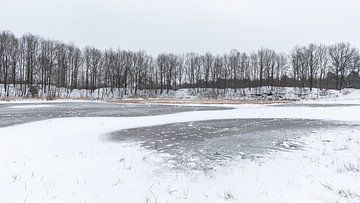 Winterlandschap in Drenthe van Dick Doorduin