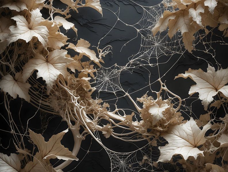 Veines de décomposition - Organic Autumn Art par Manuela Dekkers