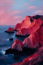 Falaises escarpées et mer calme sur Imperial Art House