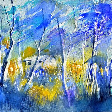 Blauw bos van pol ledent