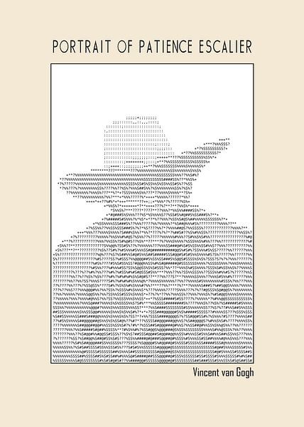 Porträt von Patience Escalier (Ascii-Kunst) von DOA Project