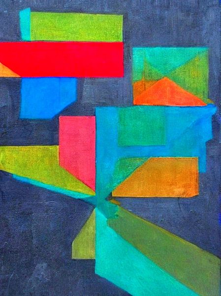 Abstracte muurschildering VII van ArtDesign by KBK
