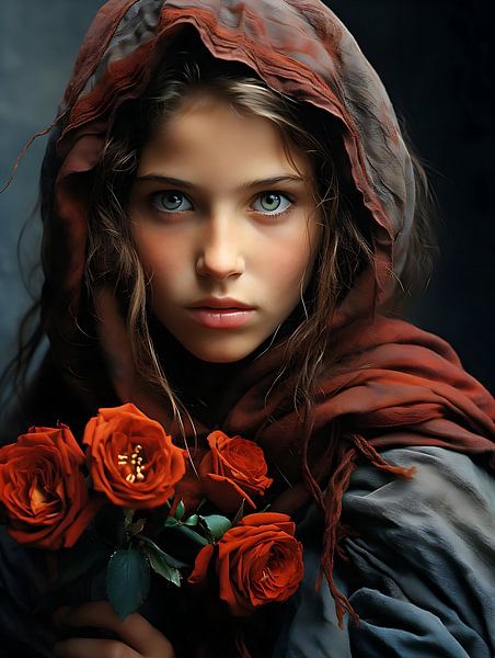 Arabische Rose (Inspiration von Steve McCurry) von PixelPrestige