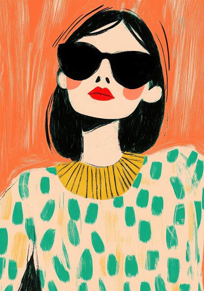 Bold &amp; Bright: Stylish woman with sunglasses and graphic top by Niklas Maximilian