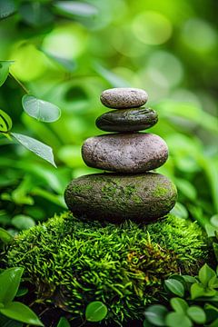 Zen Tuin Stenen Toren van Poster Art Shop