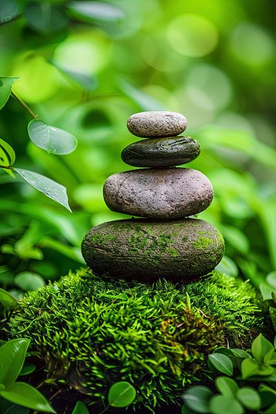 Jardin zen Tour de pierre par Poster Art Shop
