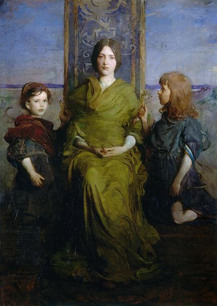 Abbott Handerson Thayer,Virgin Enthronen by finemasterpiece