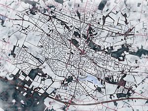 Karte von Ibbenbüren im stil 'White winter'
