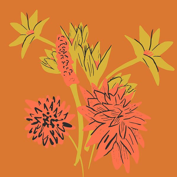 Flowers market by Mad Dog Art