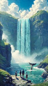 Wo der Wasserfall zum Meer wird