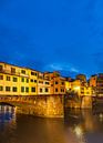 Gezicht op de Ponte Vecchio brug in Florence, Italië van Rico Ködder thumbnail