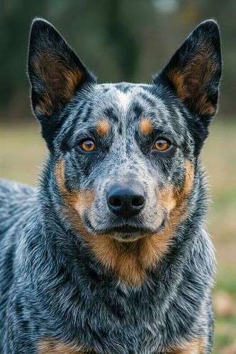 Blauwe Heeler Australische veedrijvershond Buitenportret