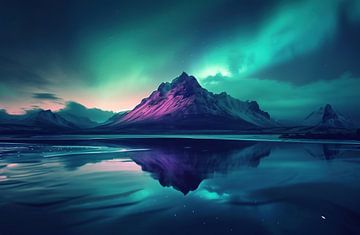 Magisch noorderlicht in Noorwegen van fernlichtsicht