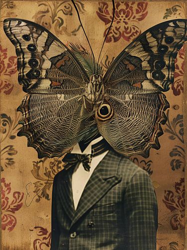 Enorme mot in zijn hoofd