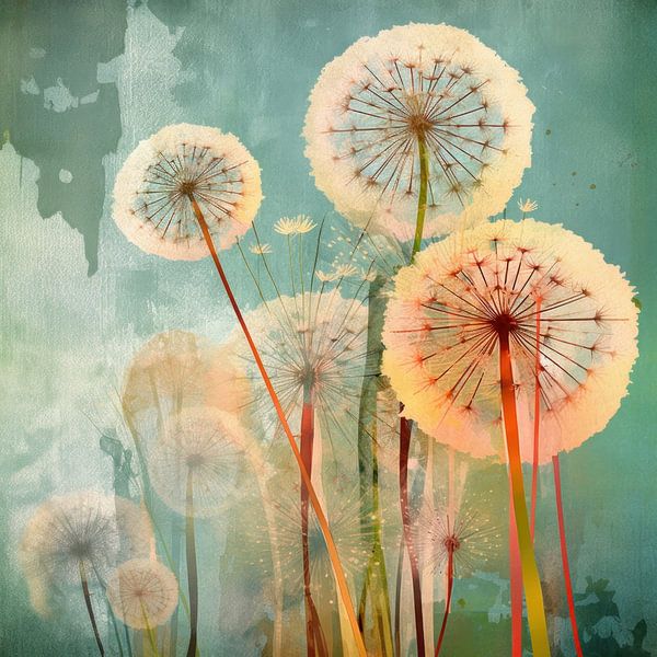 Dancing Dandelion: A Burst of Nature's Elegance by Floral Abstractions