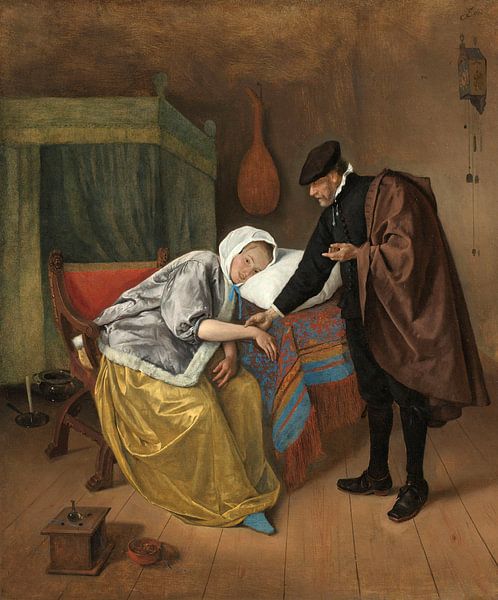 The sick woman, Jan Havicksz. Steen by Marieke de Koning