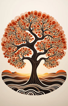 Vintage Boom des Levens | Spirituele kunst