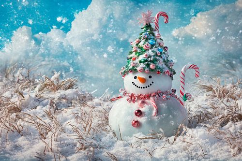Sneeuwpop Kerstmis