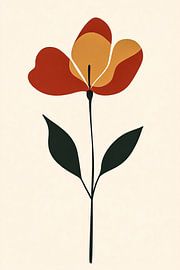 Minimalist abstract floral art by Imperial Art House