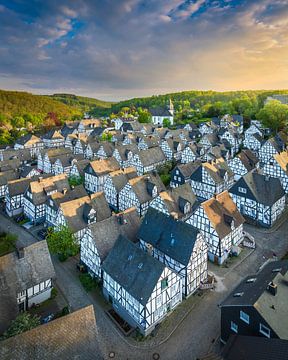 Luchtfoto van Freudenberg, Duitsland van Michael Abid