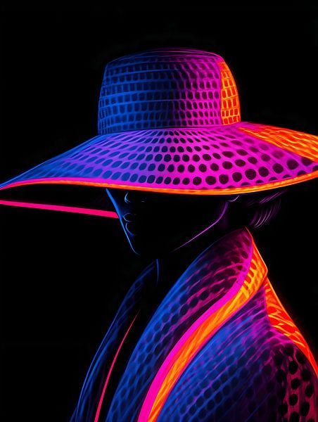 neonfarbene Frau von Laurie Simmons von PixelPrestige