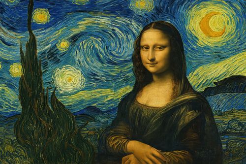 Mona lisa bij sterrennacht