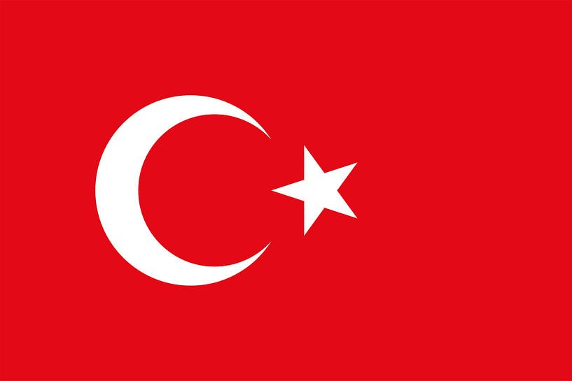 Türkische Flagge von De Vlaggenshop