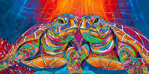 Zeeschildpadden Dans van Happy Paintings / Renata Rolefes