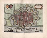 Gorinchem, Gorkum of Gorcum, Stadsplattegrond Joan Blaeu 1652 van Atelier Liesjes thumbnail