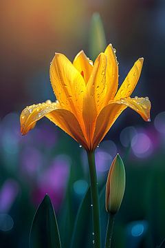 Yellow lily by Skyfall
