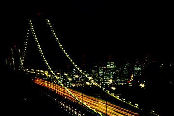 Bay Bridge bij nacht van Dieter Walther