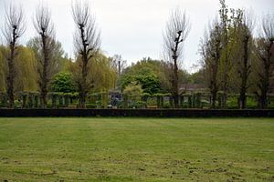 Blick auf die Pergolen im Pioenpark in Groningen