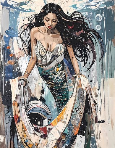 Zeemeermin kleur explosie