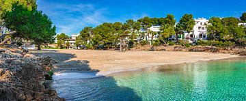 Panorama van het strand Cala Gran in Cala D'or, eiland Mallorca van Alex Winter