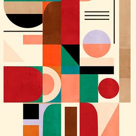 Retro Bauhaus Color Geometry sur Georgia Chagas