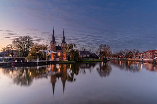 The Oostpoort Delft during sunset