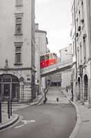 Belle Rue Dans Le Vieux Lyon - Selectieve kleurenfotografie