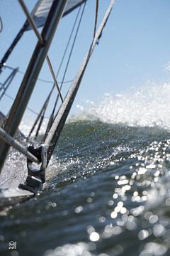 Gangboord onder water, actie. van Sailographic Paula