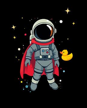 Grappige Astronaut en Eend van MIROKKU