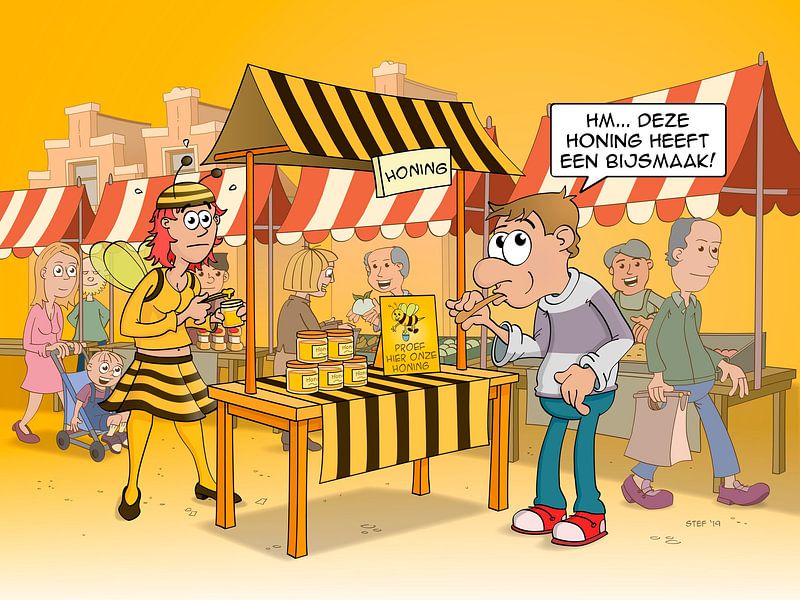 Niederländische cartoon; Honig mit Relish von Galerie Ringoot